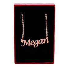 Carica l&#39;immagine nel visualizzatore di Gallery, Kigu Megan Nome Personalizzato – Collana Placcato Oro Rosa 18 kt – Catena... - Ilgrandebazar