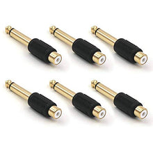 Carica l&#39;immagine nel visualizzatore di Gallery, VCE 6 Pezzi Audio adattatore/connettore RCA jack maschio 6.3mm mono spina /...