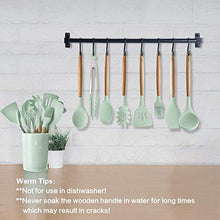 Carica l'immagine nel visualizzatore di Gallery, Set di 11 utensili da cucina in silicone, resistenti al calore, con Verde