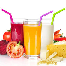 Carica l&#39;immagine nel visualizzatore di Gallery, Silicone Cannucce Riutilizzabile Colorato Cannuccia Ecologico Senza BPA...