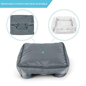 Cuccia per Cani Sfoderabile Cuscino Rettangolare in M( 63×53 cm), Grigio - Ilgrandebazar