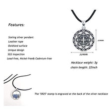 Carica l&#39;immagine nel visualizzatore di Gallery, Uomo Collana in Argento 925 Pendente a Bussola con Pelle, Gioielli Regalo... - Ilgrandebazar