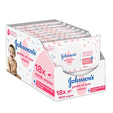 Carica l&#39;immagine nel visualizzatore di Gallery, Johnson&#39;s Baby, 18 confezioni da 56 pezzi, 1008 salviette - Ilgrandebazar
