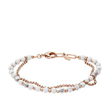Carica l&#39;immagine nel visualizzatore di Gallery, Fossil Bracciale da Donna in Acciaio Inossidabile con Ametista, Oro Rosa - Ilgrandebazar