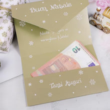 Carica l'immagine nel visualizzatore di Gallery, GEBETTER 2pz Biglietti Portasoldi Natale, Porta Soldi Buon Natale Biglietti Auguri Portasoldi Regalo Natale, 11×16cm