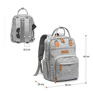 Zaino Per Pannolini Luq &Man Multifunzione - Con Fasciatoio Portatile, Tasca Termica E 18 Tasche - Foto 10