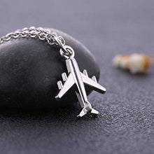 Carica l&#39;immagine nel visualizzatore di Gallery, LIKGREAT Tiny Jet Plane Airplane Ciondolo Collana per Volo Hostess Traveler - Ilgrandebazar