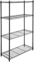Carica l&#39;immagine nel visualizzatore di Gallery, AmazonBasics - Scaffalatura a 4 ripiani, su rotelle, Nero - Ilgrandebazar