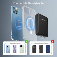 Carica l&#39;immagine nel visualizzatore di Gallery, NOHON Wireless Power Bank Magnetico 10000mAh: Caricabatterie Portatile Powerbank | Batteria Esterna con PD 20W USB-C Ricarica | Compatibile con iPhone 15 14 13 12 Mini Pro Pro Max | Nero