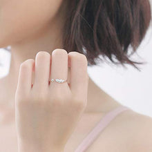Carica l&#39;immagine nel visualizzatore di Gallery, Tusuzik Piume Foglia Anello Regolabile Aperto in Argento Sterling 925,... - Ilgrandebazar