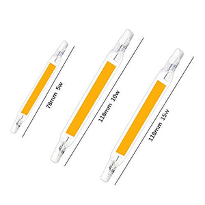 Konesky Lampadine a LED R7S, 230 V Non Dimmerabile 15w Bianco Caldo 118mm