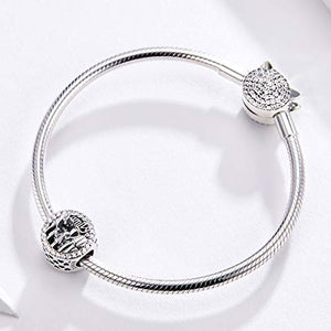 Charm in argento sterling 925, motivo: famiglia di 4 persone, da stile 4 - Ilgrandebazar