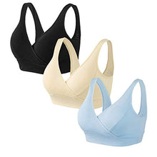 Carica l&#39;immagine nel visualizzatore di Gallery, HBselect Reggiseno Allattamento Senza Ferretto XL, Azzurro, Nero, Fleshcolor - Ilgrandebazar