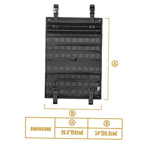 OneTigris - Organizer tattico per schienale auto, Versione aggiornata nera.