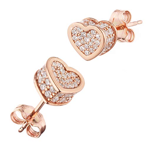 Orecchini a perno con chiusura a vite in argento sterling 925 massiccio da uomo e da donna...ER59(RH) - Italia