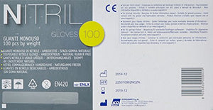Guanti Ico Nitrile X 100 Medi M, Azzurro - Ilgrandebazar