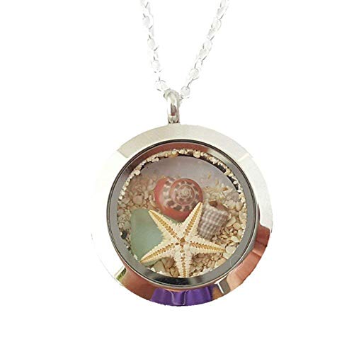 Hawaii memoria Locket in una confezione regalo, 25mm, naturale vetro mare,... - Ilgrandebazar