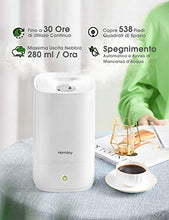 Carica l&#39;immagine nel visualizzatore di Gallery, Homasy Umidificatore 4,5 L, Ultrasuoni a Riempimento Bianco