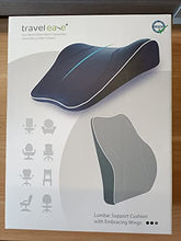 Carica l&#39;immagine nel visualizzatore di Gallery, Travel Ease Cuscino Lombare Ergonomico, Supporto per la Schiena in Schiuma di Memoria per Seggiolino Auto Sedia da Ufficio, Schienale con Rivestimento Antistatico e Doppie Cinghie Regolabili, Nero