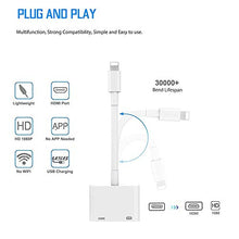 Carica l'immagine nel visualizzatore di Gallery, Hoidokly Adattatore lighting a Hdmi, Cavo AV Digitale 1080P Bianco - Ilgrandebazar