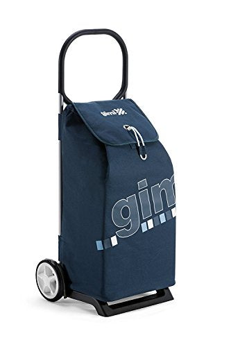 Carrello Portaspesa Gimi Italo - Capacità 52 Litri, Portata 30 Kg, Blu, Sacca Estraibile