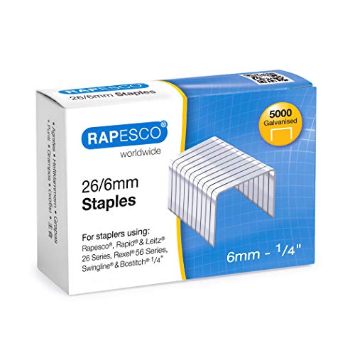 Rapesco S11662Z3 Punti, 5000 Pezzi, 26/6 mm - Ilgrandebazar