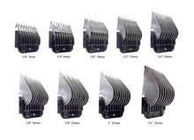 Carica l&#39;immagine nel visualizzatore di Gallery, Masterclip Professionale toletta Confezione da 9 Metallo Clipper Comb Guide