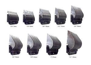 Masterclip Professionale toletta Confezione da 9 Metallo Clipper Comb Guide