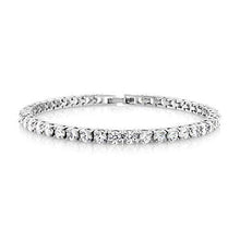 Carica l&#39;immagine nel visualizzatore di Gallery, Light-Jewelry Bracciale Tennis Uomo Donna con Zirconi, Placcato Oro Bianco... - Ilgrandebazar