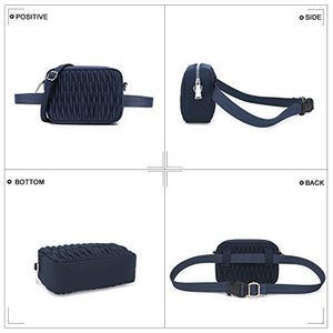 Wind Took marsupio donna marsipio alla moda de nylon multifunzione 2 in 1 Blu