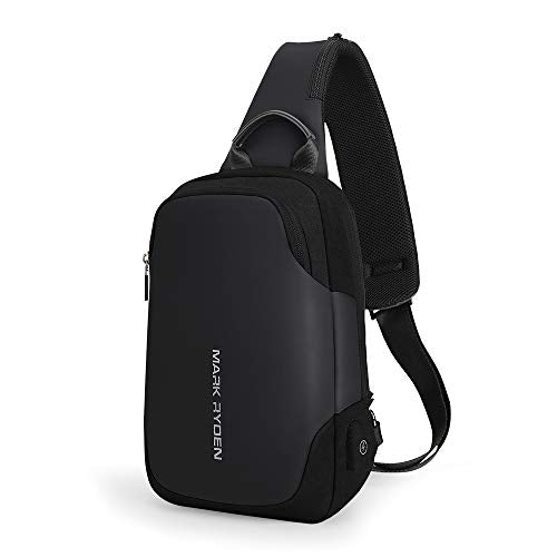 MARK RYDEN Zaino Monospalla Spalla Sling Bag Borsa a Uomo nero