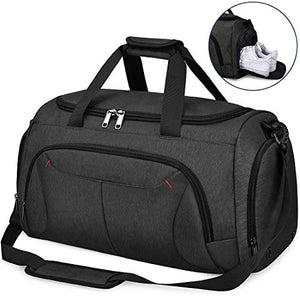 NUBILY Borsone Palestra Uomo Borsa Sportiva con Scomparto Scarpe Grande Nero