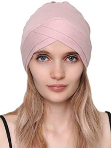 Deresina Cuffia in Cotone con Fascia Frontale Modello W per chemio