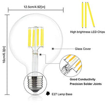 Carica l&#39;immagine nel visualizzatore di Gallery, 10W G125 E27 Edison LED Filamento Vetro 1-Pacco G125, Bianco Caldo - Ilgrandebazar