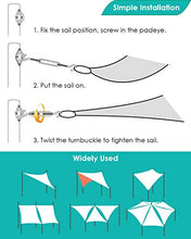 Carica l&#39;immagine nel visualizzatore di Gallery, Kit di Fissaggio per Vela Parasole - Acciaio Inossidabile Fissaggio...