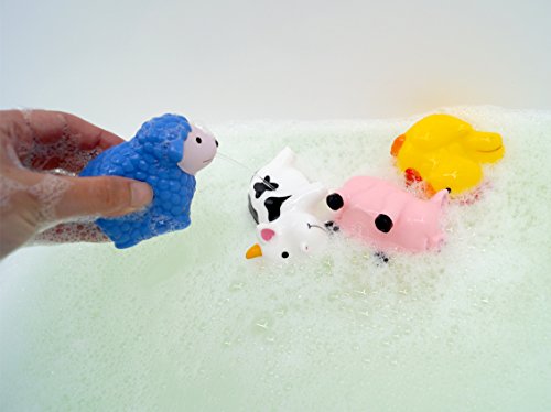 Giocattoli Da Bagnetto LUDI Animali Fattoria - 4 Pezzi Multicolore - Per Bambini Da 10 Mesi - Foto 3