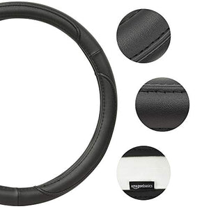 AmazonBasics - Coprivolante in finta pelle, 38 cm, nero Nero - Ilgrandebazar