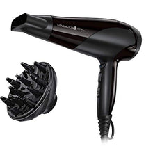 Carica l&#39;immagine nel visualizzatore di Gallery, Remington Asciugacapelli Professionale con Ioni, Phon Ionic Dry 2200W, accessori 1 concentratore ed 1 diffusore inclusi, 3 temperature, D3198, [Esclusiva Amazon]