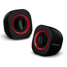 Carica l&#39;immagine nel visualizzatore di Gallery, Atlantis Sound Power 440 Mini-Casse Stereo Amplificate, Nero Lucido - Ilgrandebazar