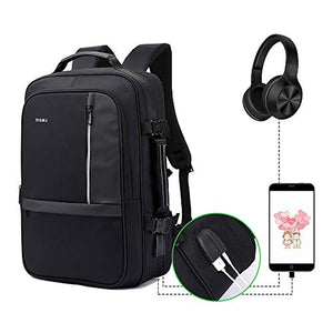 WAWJ 17.3 Pollici Espandibile Antifurto Zaino con Porta USB, Impermeabile...