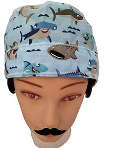 Cappello sala operatoria Squali capelli corti Chirurgo Dentista Vet Cook... - Ilgrandebazar