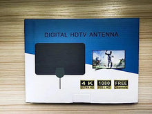 Carica l'immagine nel visualizzatore di Gallery, Antenna HDTV Interna, Antenna TV Digitale120 Miglia Gamma con Amplificatore Segnale per 4K 1080p VHF UHF DVB-T/DVB-T 2 Canali Gratuiti
