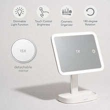 Carica l&#39;immagine nel visualizzatore di Gallery, Fancii Specchio per Trucco Illuminato a LED con 3 Toni Cromatici Regolabili,... - Ilgrandebazar