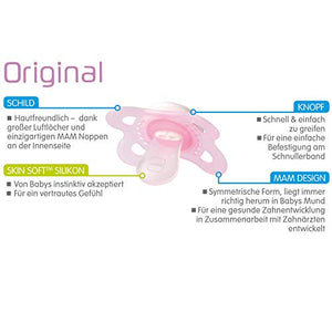 MAM 542422 - Ciuccio"Original" in silicone per bambine da 0 a 6 mesi, senza... - Ilgrandebazar