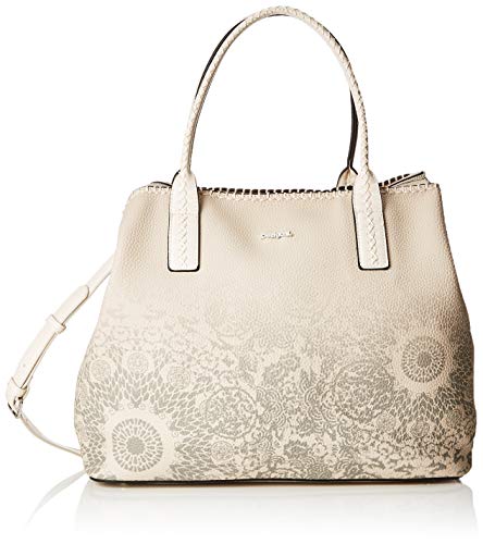 Desigual - Bag Double Gin_holbox Women, Borse a spalla Bianco (Rainy Day)