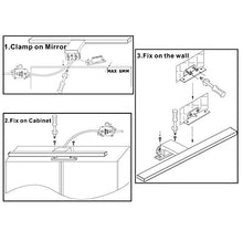 Carica l&#39;immagine nel visualizzatore di Gallery, Luce da Specchio a LED in Acciaio Inossidabile/Aourow Lampada Specchio... - Ilgrandebazar