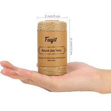 Carica l&#39;immagine nel visualizzatore di Gallery, Corda di spago iuta Fuyit Totale 3 rotoli, 300 piedi Colore Originale 2