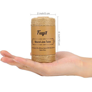 Corda di spago iuta Fuyit Totale 3 rotoli, 300 piedi Colore Originale 2