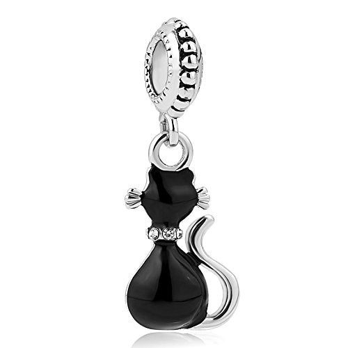 Korliya, ciondolo per braccialetti, a forma di gatto. e Rame, cod.... - Ilgrandebazar