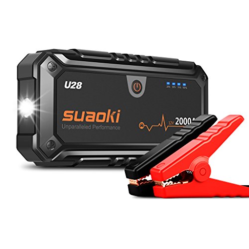 Suaoki U28 2000A Picco Avviatore di Emergenza Auto, con USB, Torcia a LED - Ilgrandebazar
